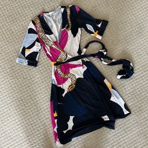 Diane Von Furstenberg Silk Wrap Dress Size 4